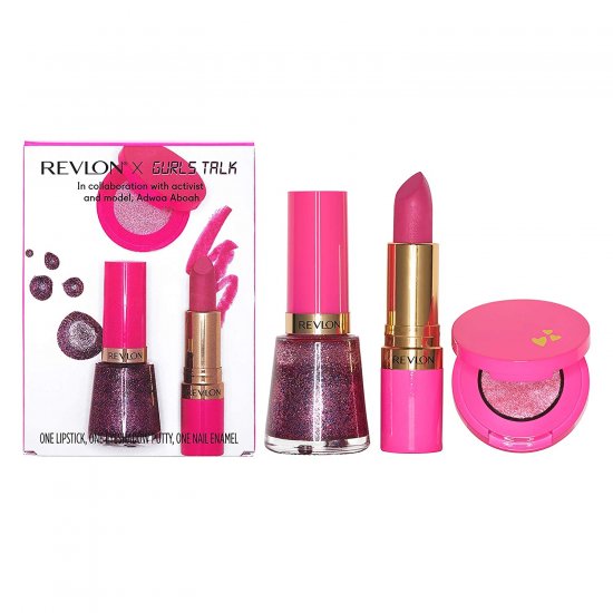 Revlon Gurls Talk 3 Piece Gift Pack - Super Lustrous Lipstick, Eyeshadow Putty & Nail Enamel - Click Image to Close