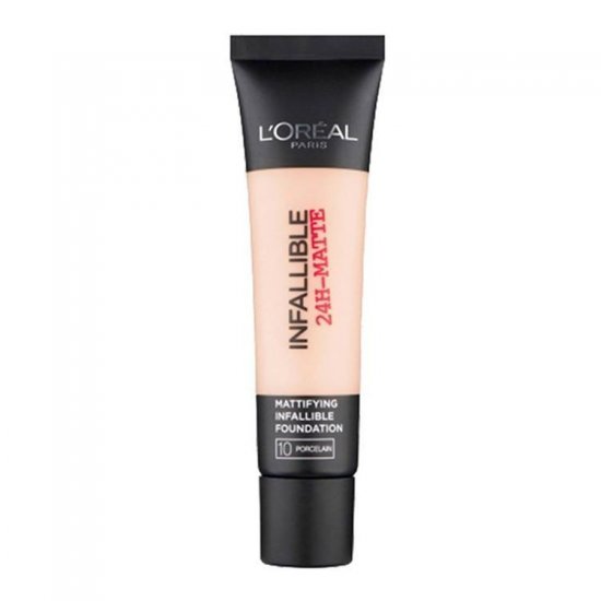 L'Oreal Mattifying Infallible Foundation - 10 Porcelain - Click Image to Close