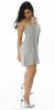 Strapless Fabric Mini Dress with Choker - Grey - Size 8-10