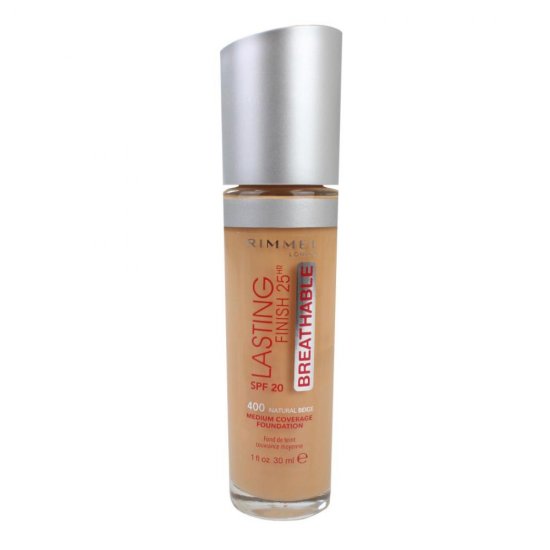 Rimmel Lasting Finish 25 Hour Foundation - 400 Natural Beige - Click Image to Close