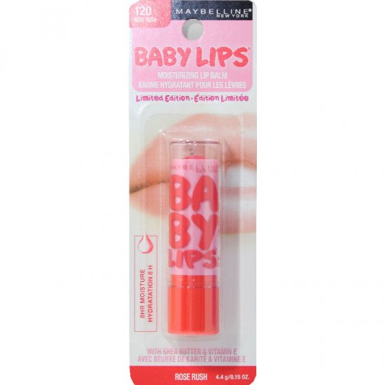 Maybelline Baby Lips Moisturizing Lip Balm 120 Rose Rush - Click Image to Close