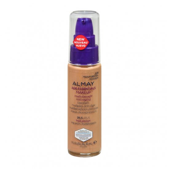 Almay Age Essentials Makeup Anti-Aging Foundation - 170 Medium Neutral - Click Image to Close