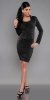Pencil Skirt with Studs - Black - Size L
