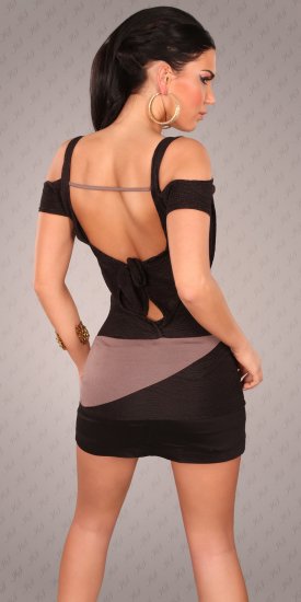 Ladies Two-Tone Top with Waffle & Snake Buckles - Cappuccino - Click Image to Close