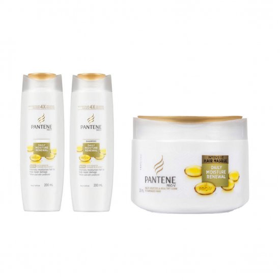 Pantene Pro-V Daily Moisture Renewal 3-Pack - Shampoo, Conditioner + Masque - Click Image to Close