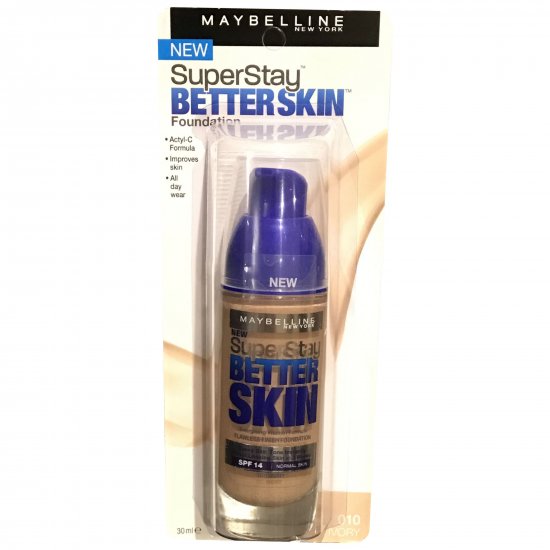 Maybelline Superstay Better Skin Flawless Finish Foundation - 010 Ivory - Click Image to Close