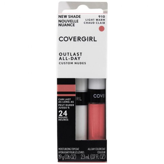 Covergirl Outlast All Day Lipcolor 24 Hour Lipstick Duo 910 Light Warm - Click Image to Close