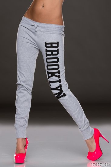 Brooklyn Cotton Sweat Pants - Grey - Size S/M - Click Image to Close