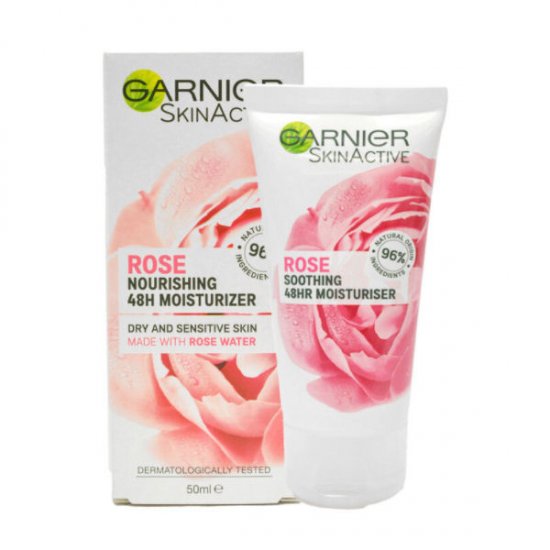 Garnier Skin Active Rose Nourishing 48H Moisturizer 50ml - Click Image to Close