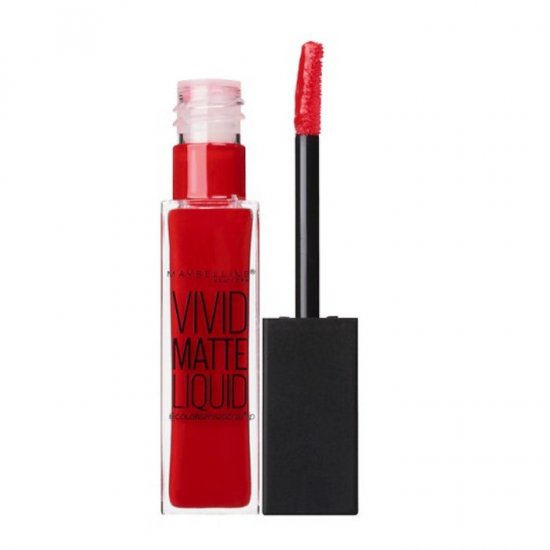 Maybelline Color Sensational Vivid Matte Liquid Lipstick 35 Rebel Red - Click Image to Close