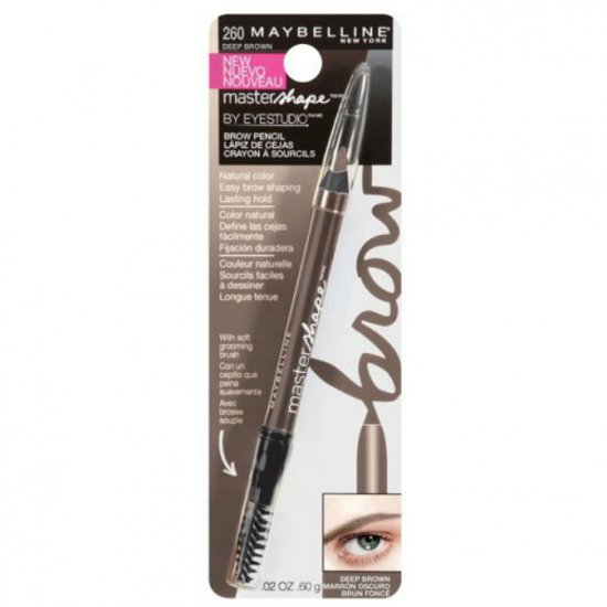 Maybelline Eye Studio Master Shape Brow Pencil 260 Deep Brown - Click Image to Close