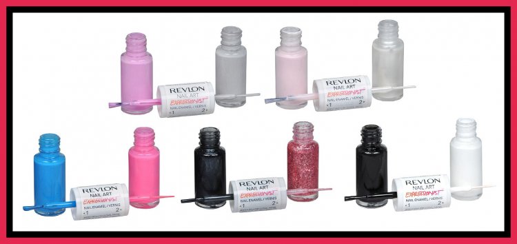 Revlon Nail Art Expressionist Nail Enamel Duo 5 Piece Collection - Click Image to Close