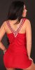 Party Dress with Jewelled Back - Red