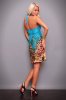 Tropical Blue Halter Neck Dress - Size S/M