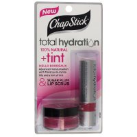 Chapstick Total Hydration Lip Scrub & Moisture Tint Balm - Hello Bordeaux